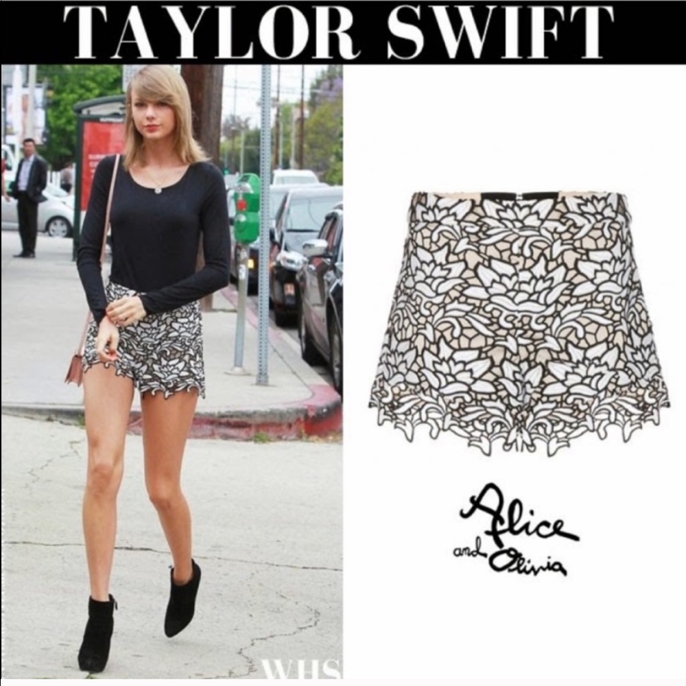 Alice + Olivia guipure lace shorts 8